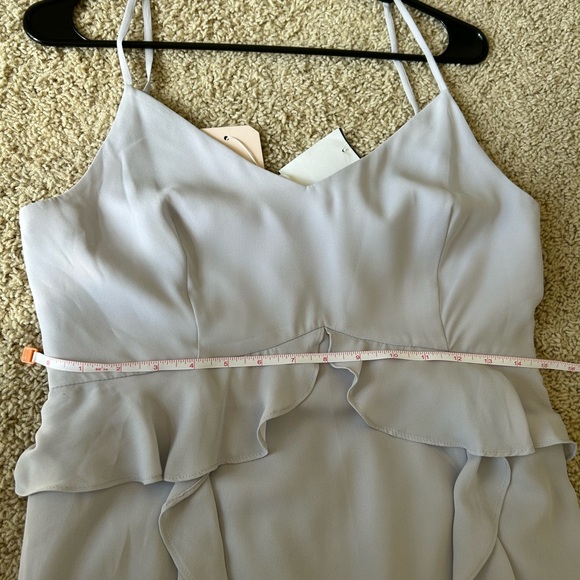 Wayf Ruffle Maxi Dress Lavender Medium New - Picture 4 of 5